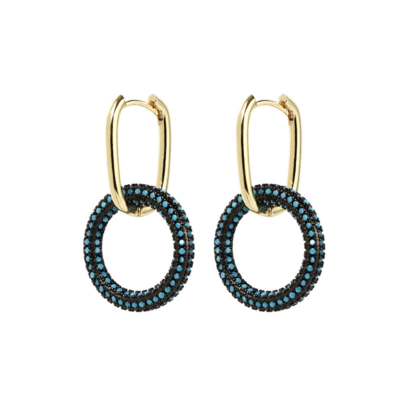Round blue and black