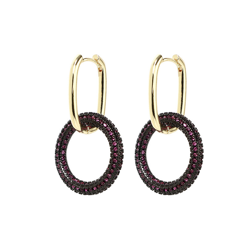 Round purple Black