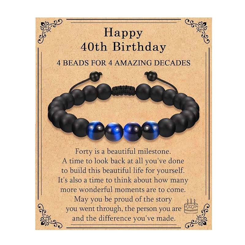 Blue tiger eye birthday bracelet 40 years old