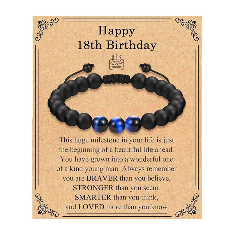 Blue tiger eye birthday bracelet 18 years old