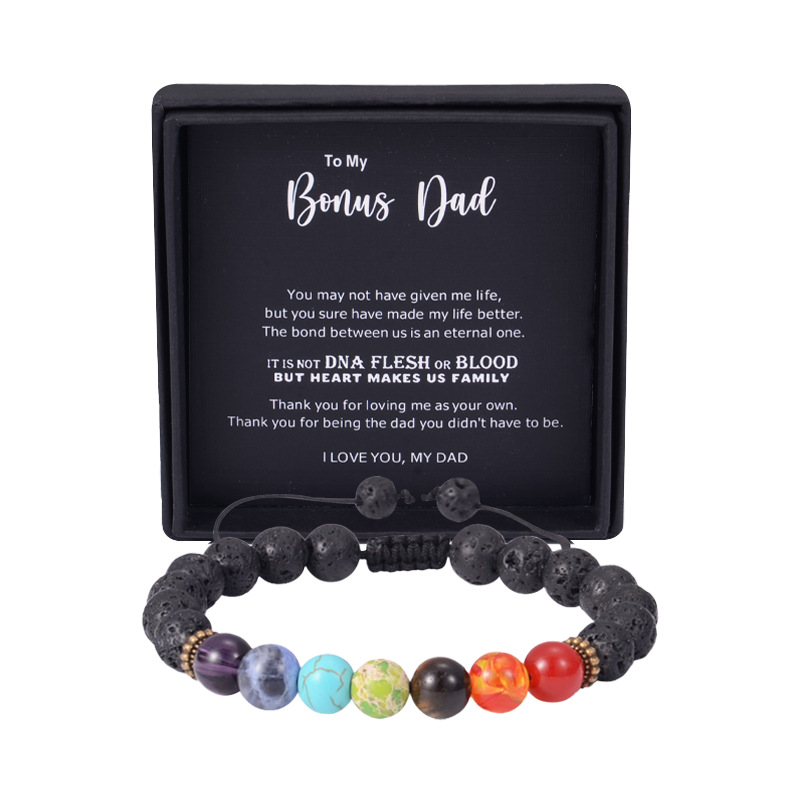 Colorful stone to my bonus dad