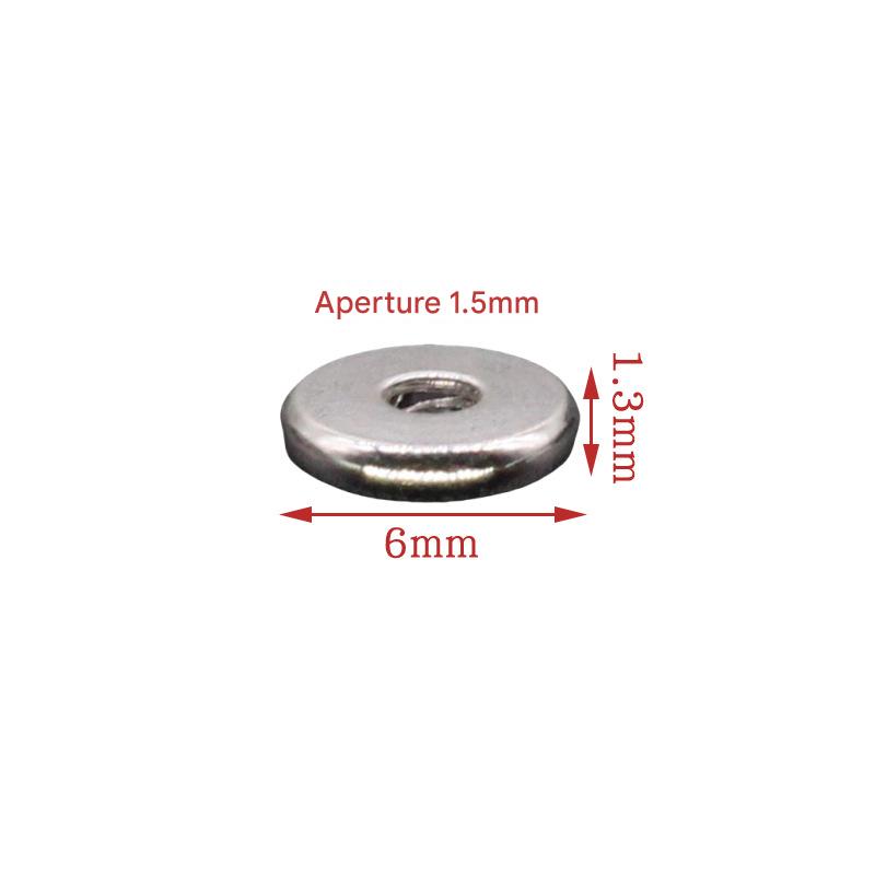 Bright silver 6*1.3mm