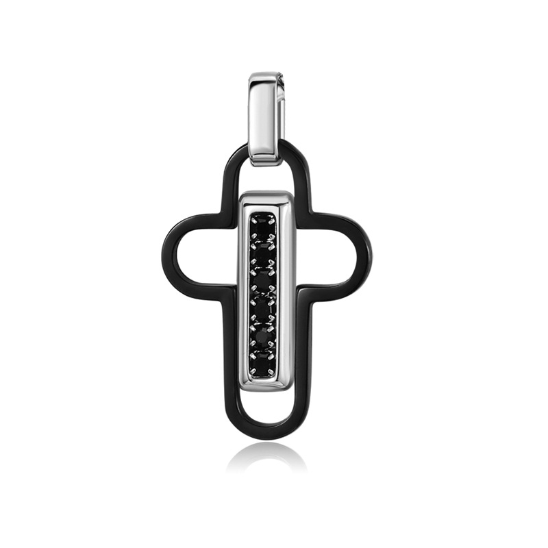 B Black steel pendant