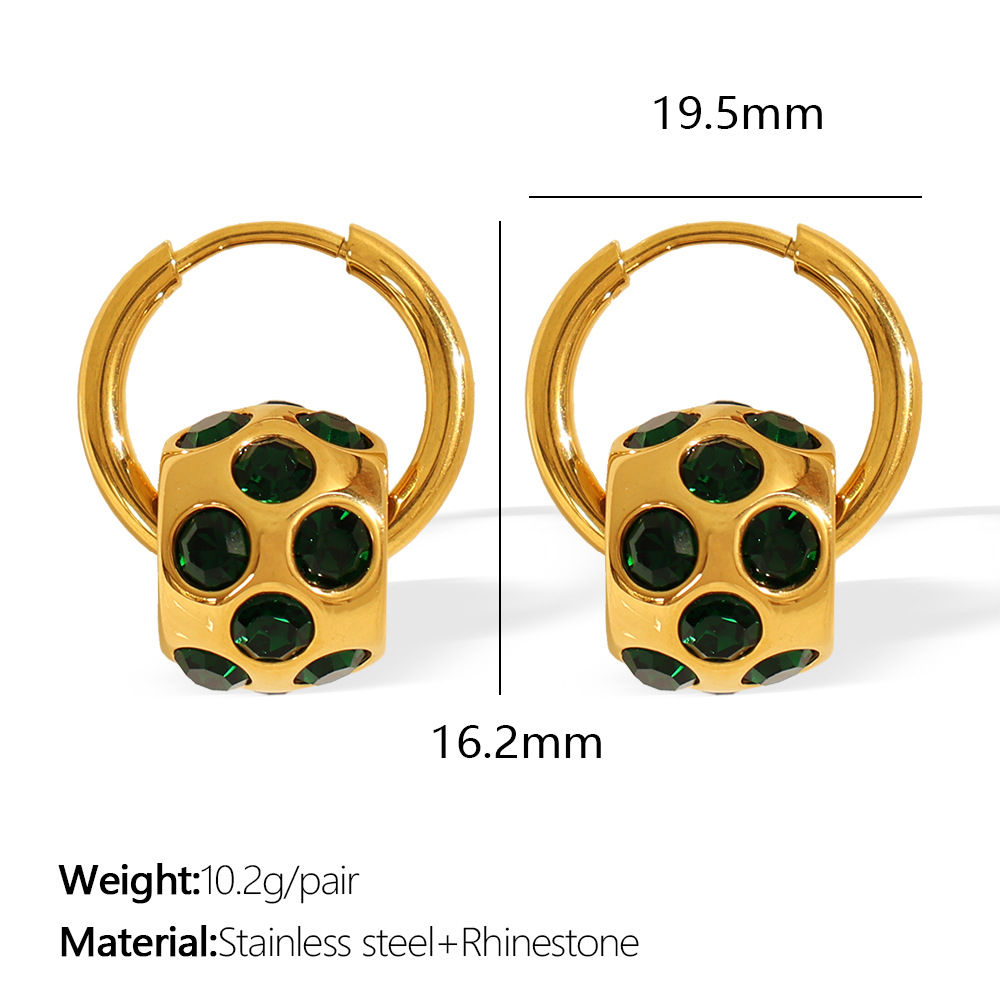Eh836gnrg green diamond gold earrings