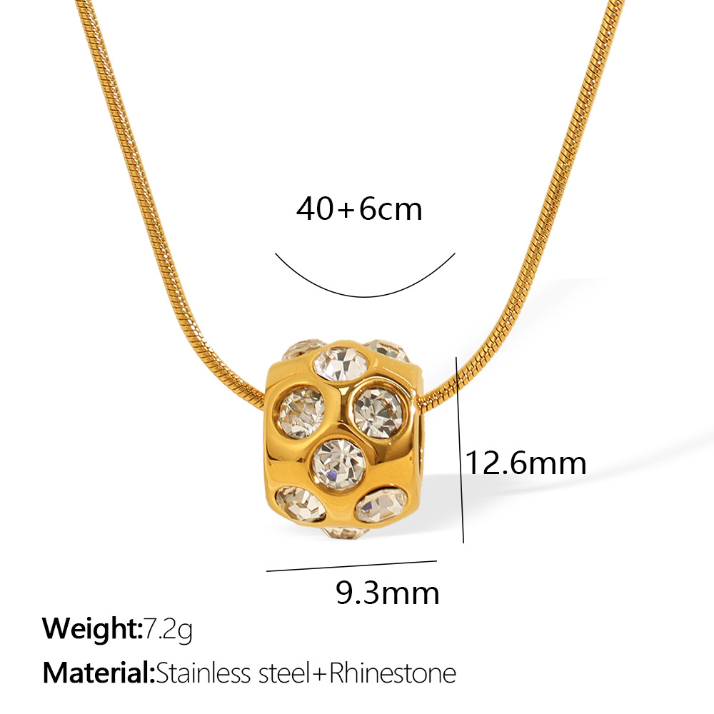 Xl340werg white diamond gold necklace