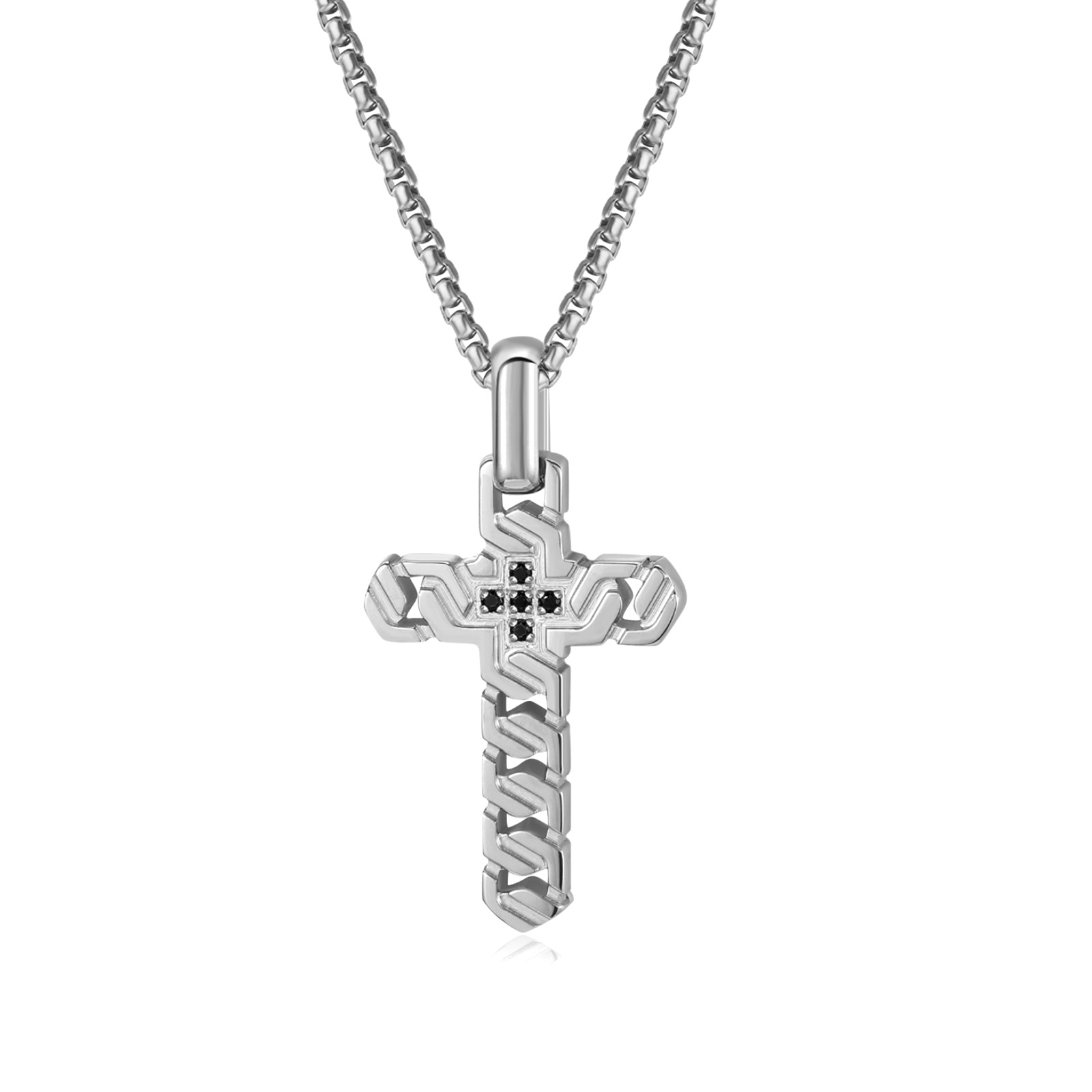 steel color necklace 60cm