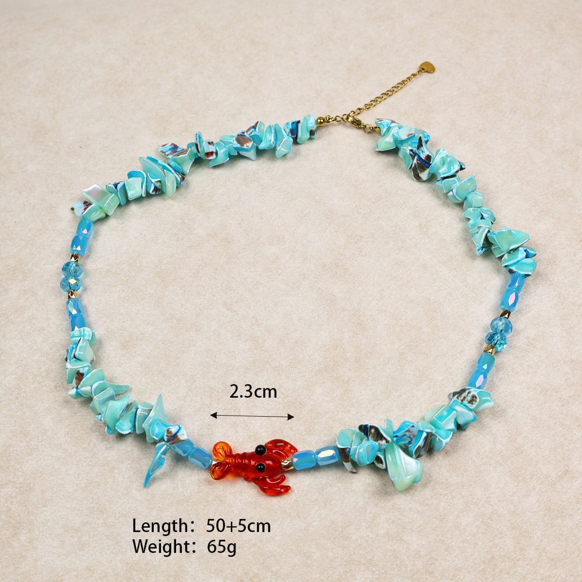 Lobster-necklace blue
