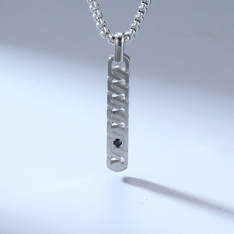 P0356 steel color pendant steel color necklace 60cm