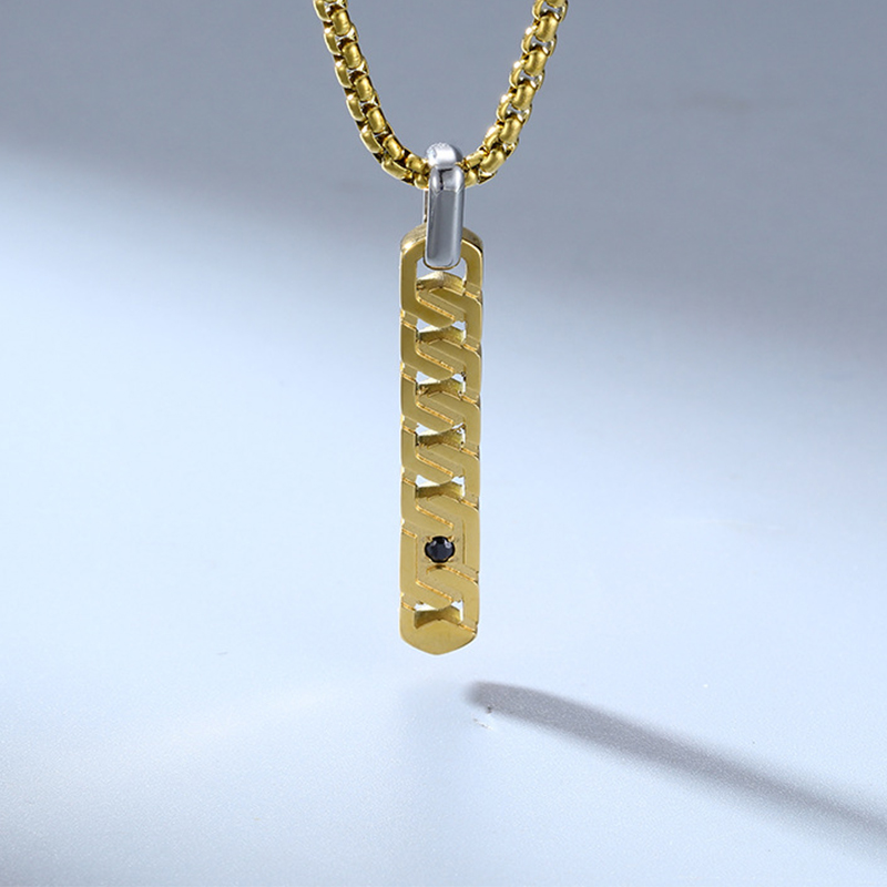 P0358 gold pendant gold necklace 60cm
