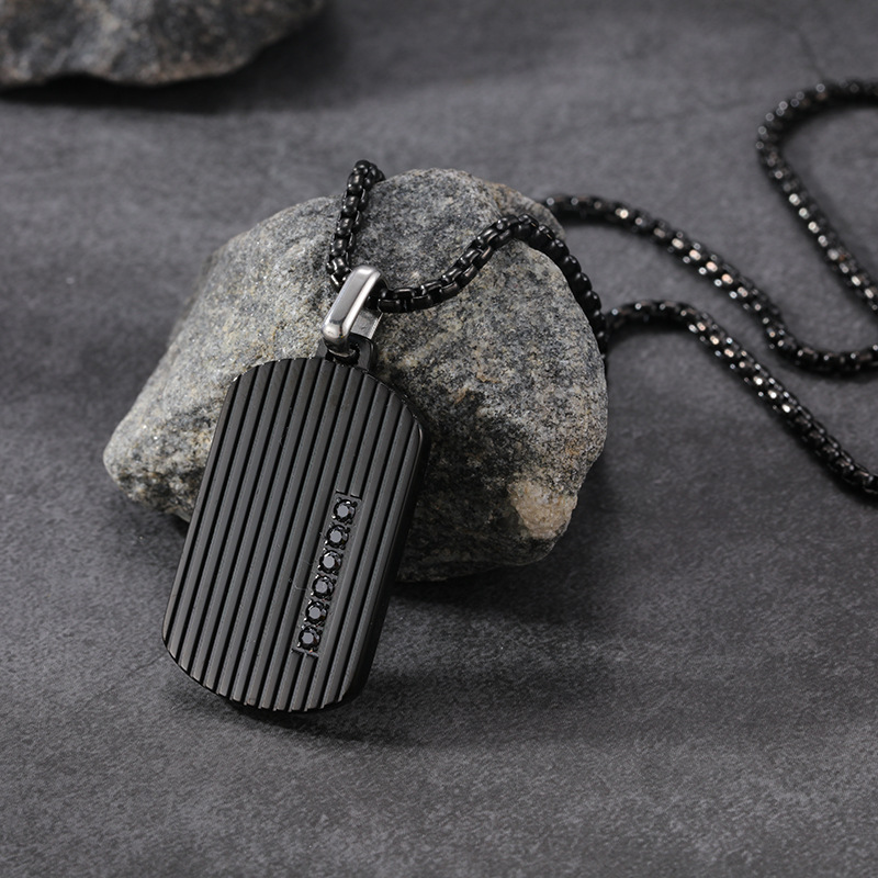 Necklace 60cm (black black zircon)