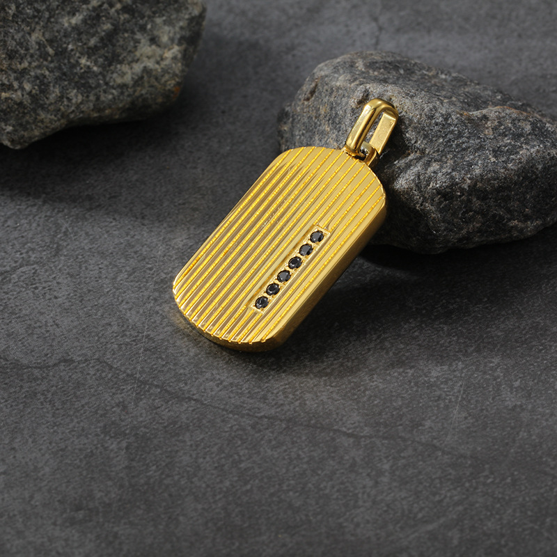 Single pendant (gold black zircon)