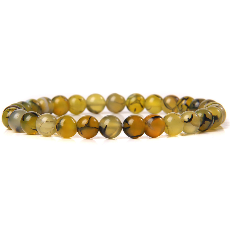 Yellow dragon pattern agate