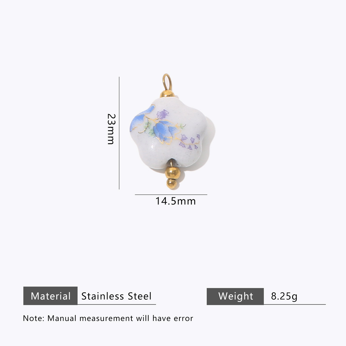 Golden orchid peony flowers 14.5*6mm