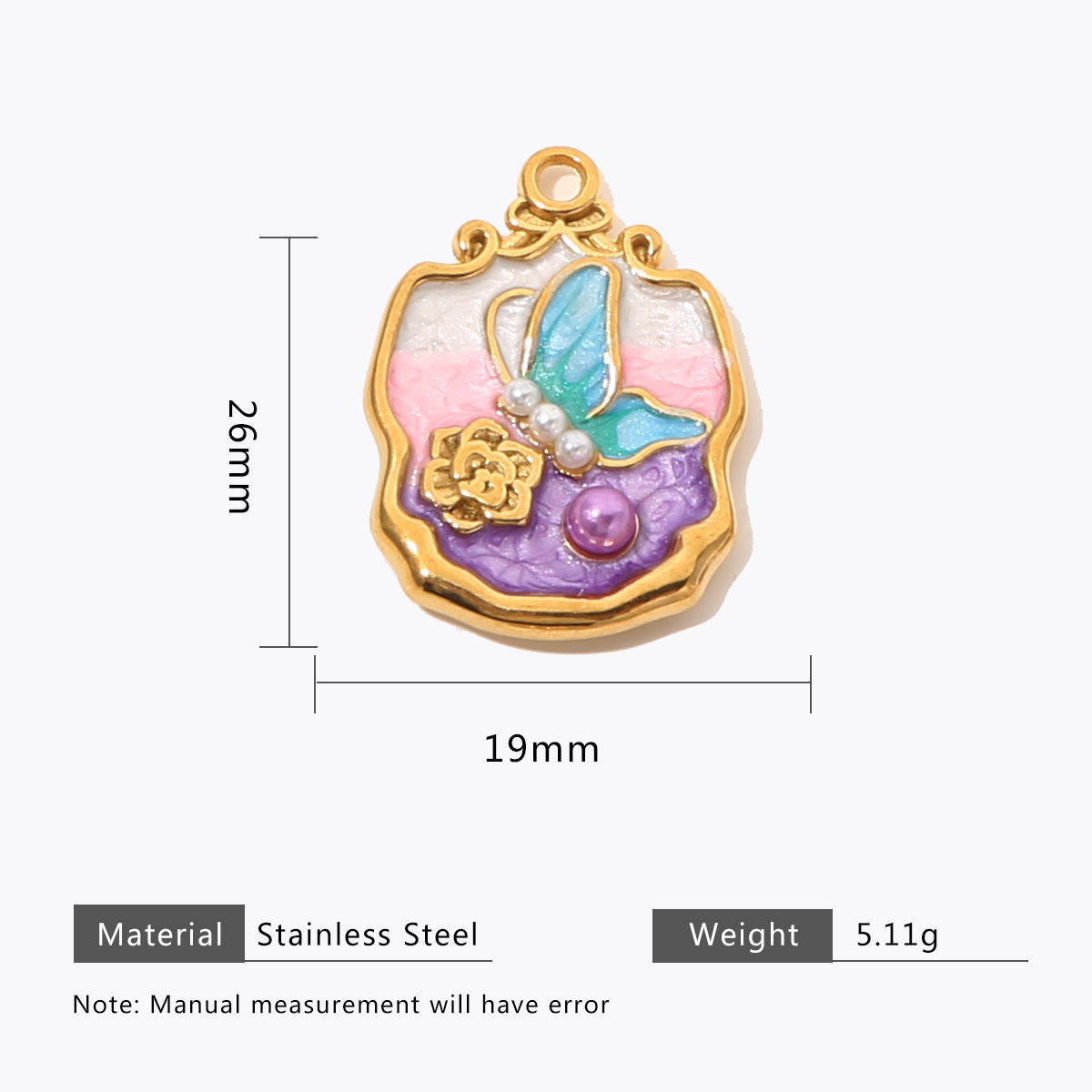 Butterfly dot purple pearl