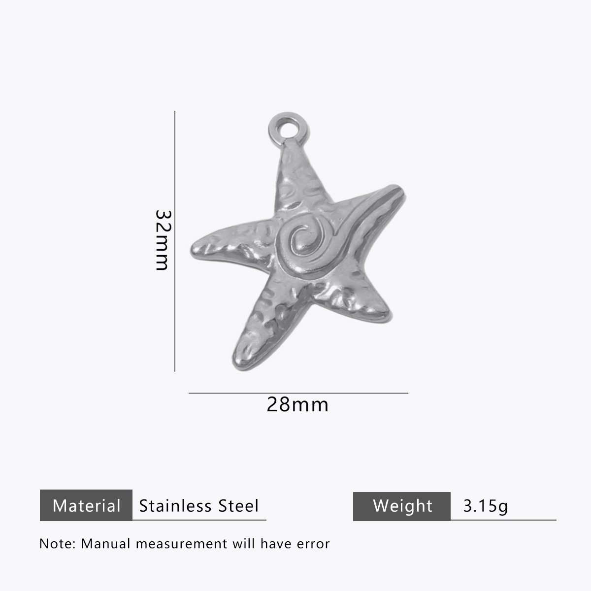 Steel color large starfish