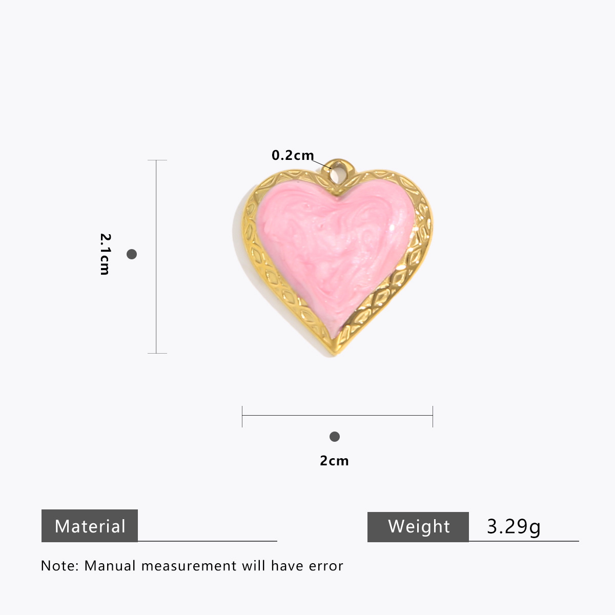 Pink cross pattern gold