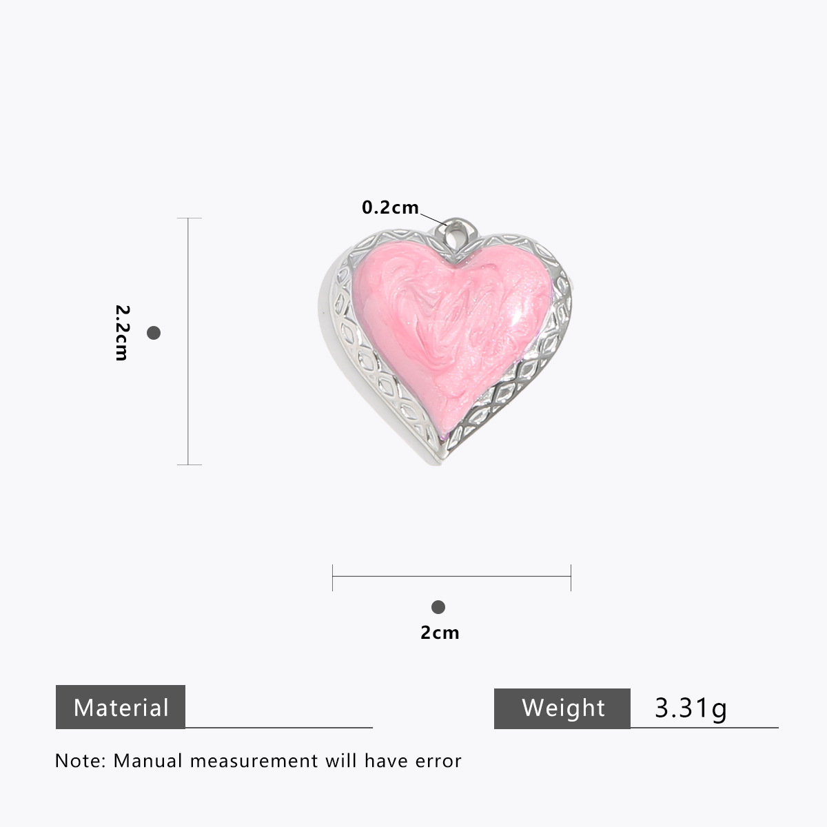 Pink cross pattern steel color