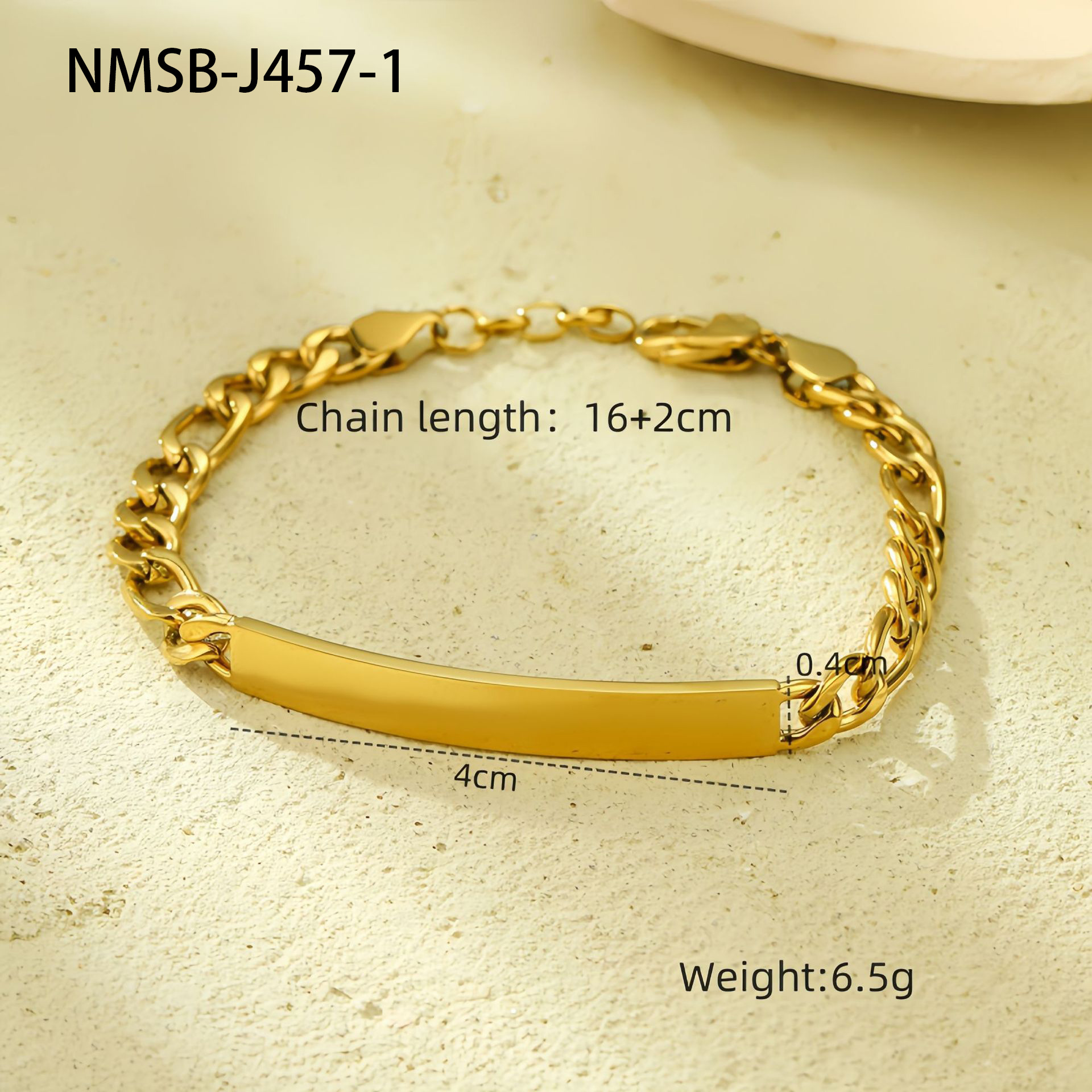 Nmsb-j457-1 small square bracelet