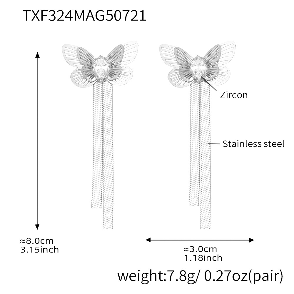 Steel earrings