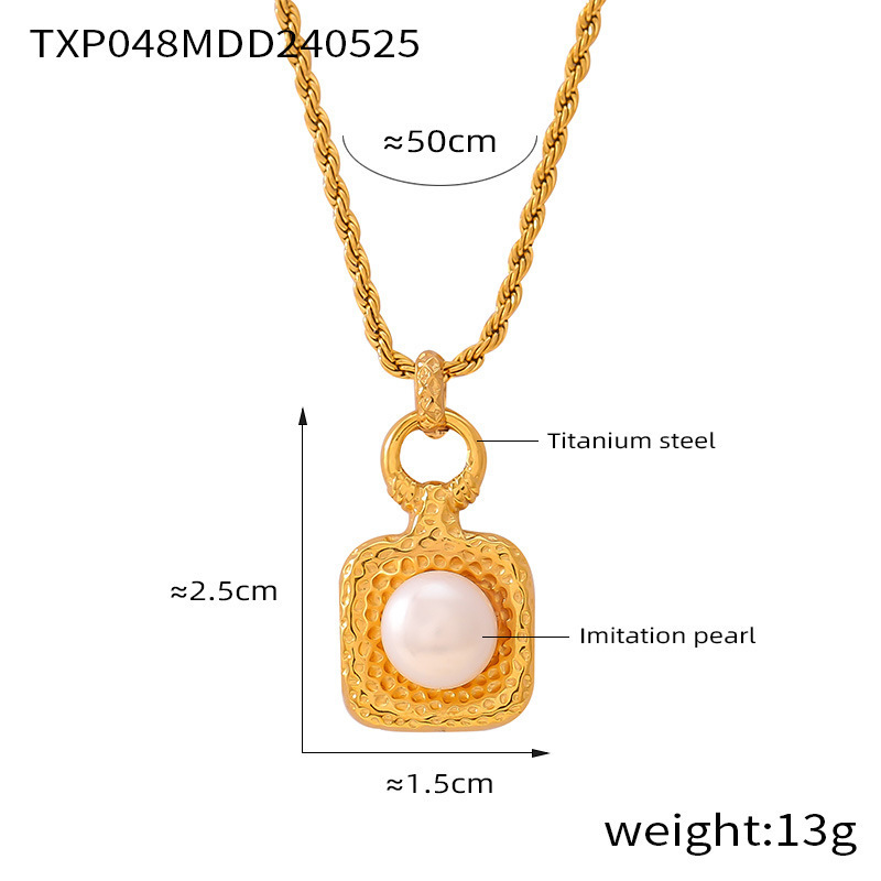 Golden freshwater pearl necklace