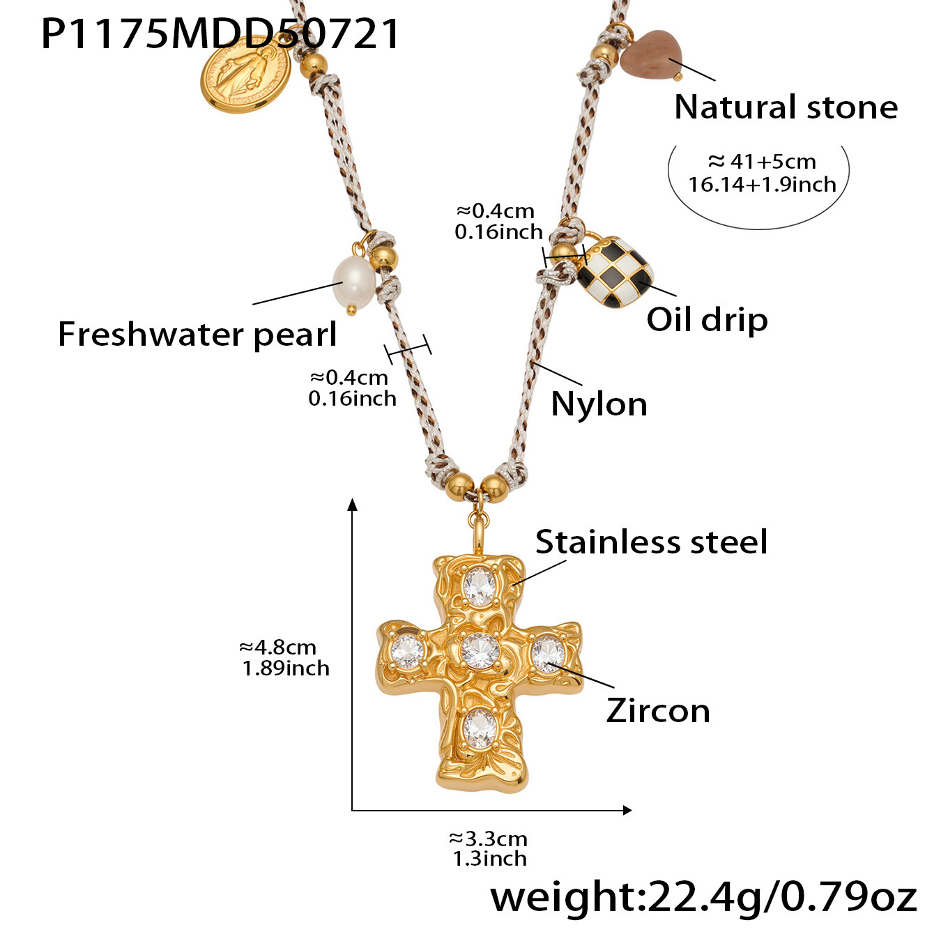 P1175- White zircon