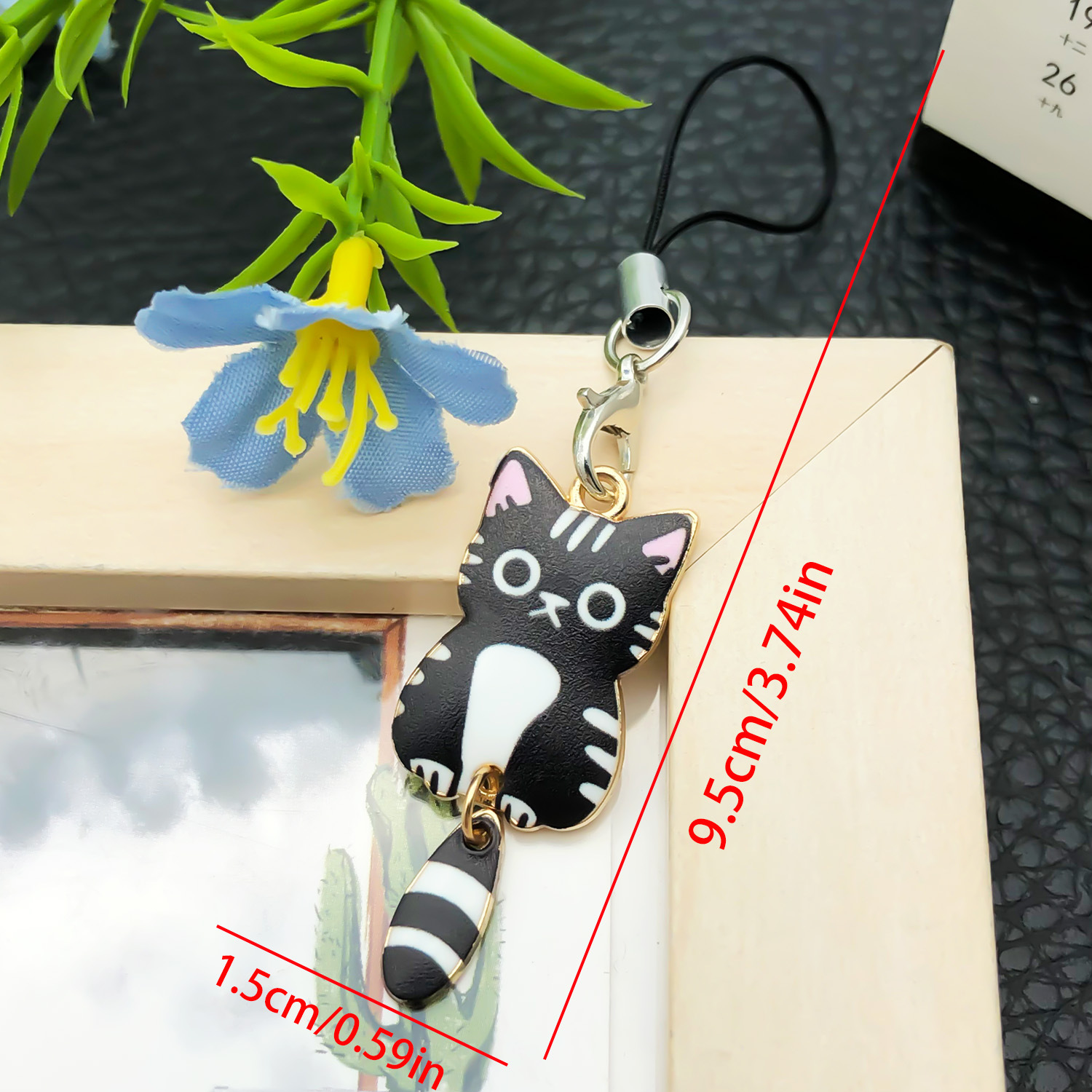 Ls72-1 cow cat mobile phone chain-2.3g