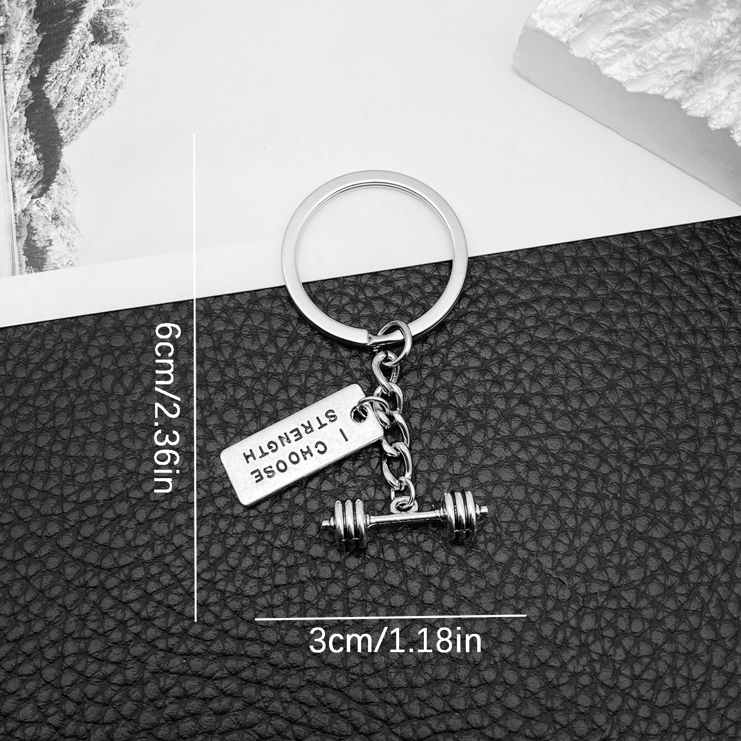 1 ancient silver sports equipment keychain-LS26-11.3g