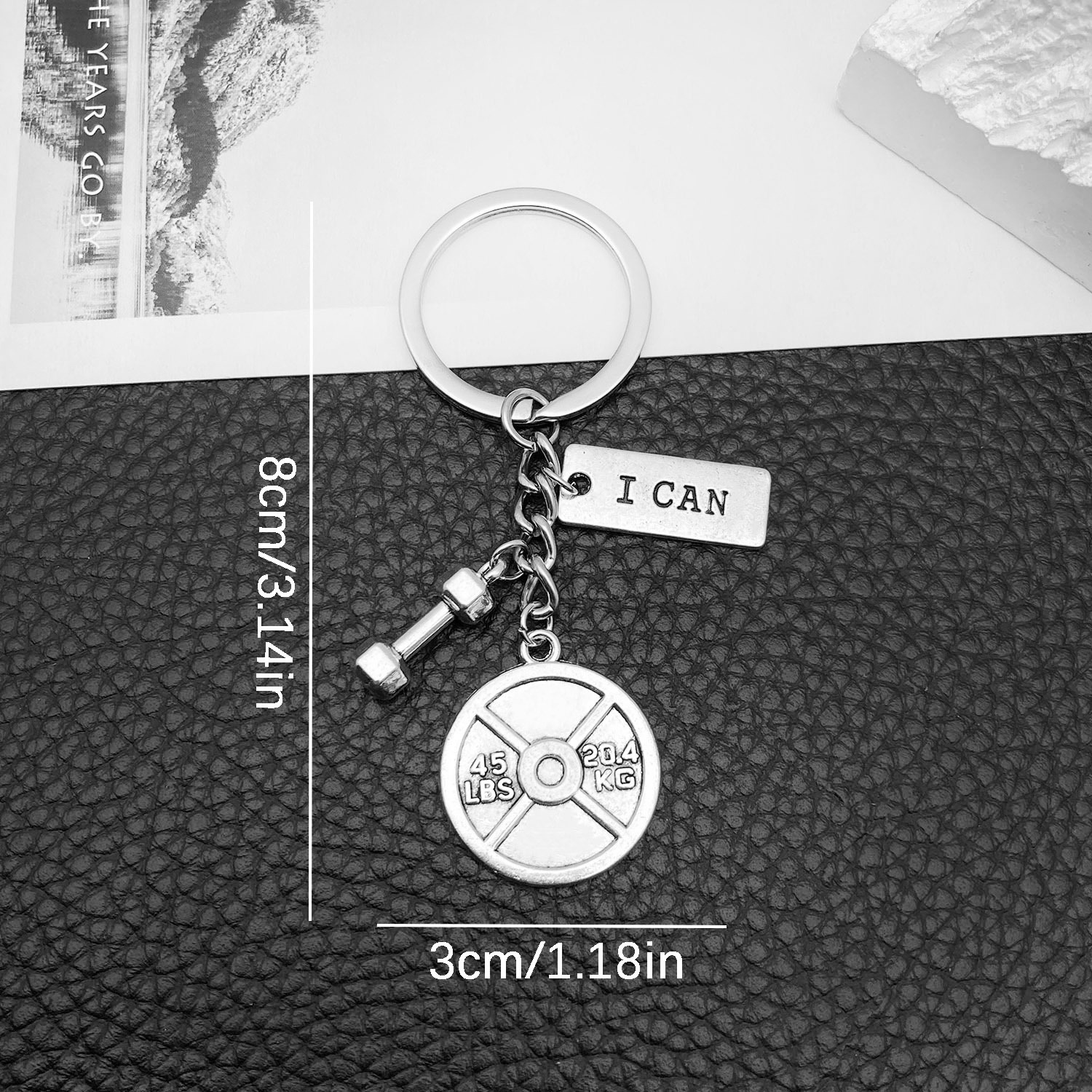 1 ancient silver sports equipment keychain-LS28-14.3g