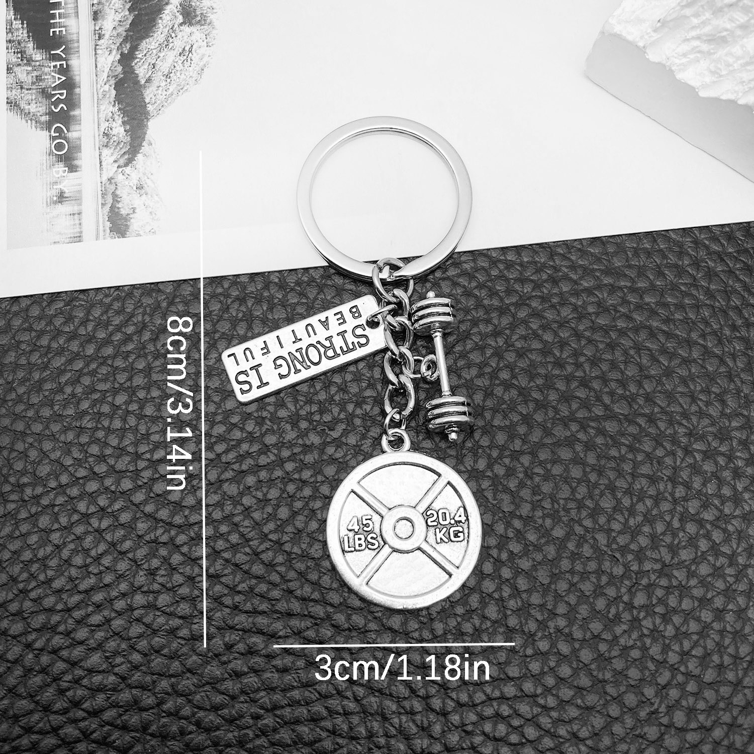 1 ancient silver sports equipment keychain-LS29-14.4g