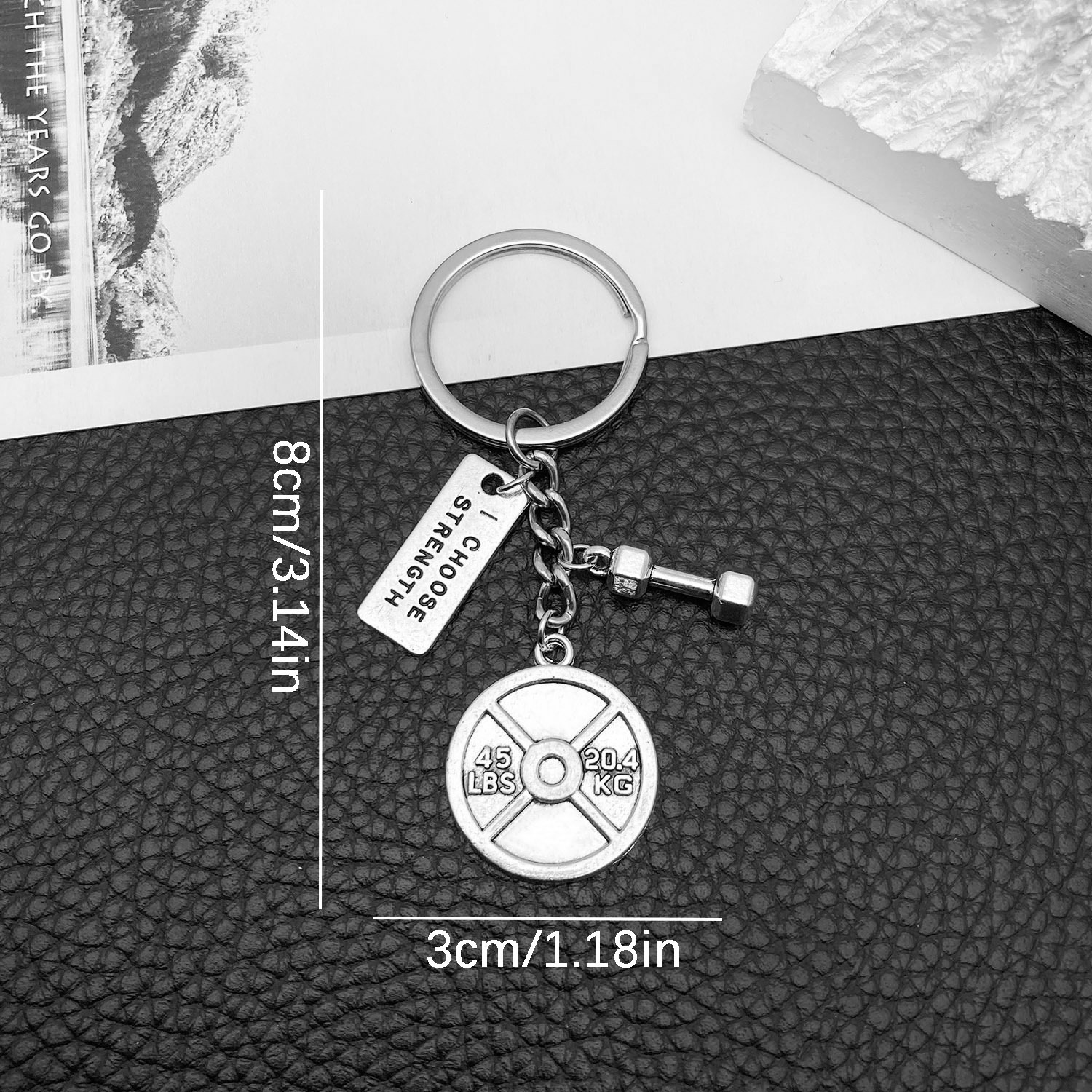1 ancient silver sports equipment keychain-LS30-14.2g