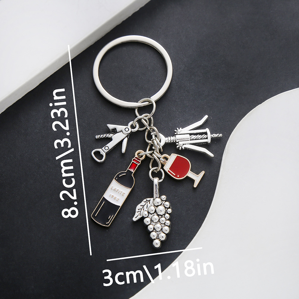 ER730-Drop Red Wine Keychain -12g