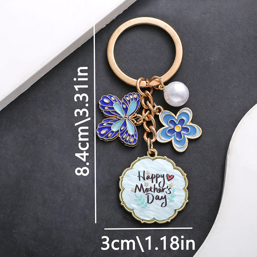 ER701-Drip Blue Mother s Day Keychain -13.9g