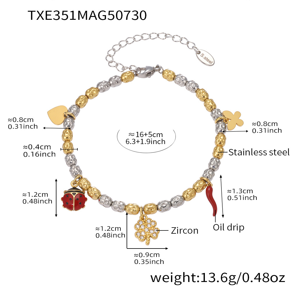 TXE351-Interlaced gold bracelet