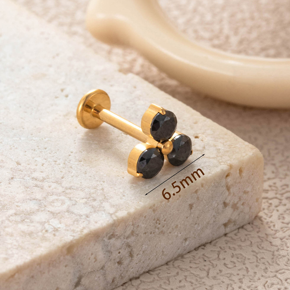 579-3#Gold and black (6.5mm)