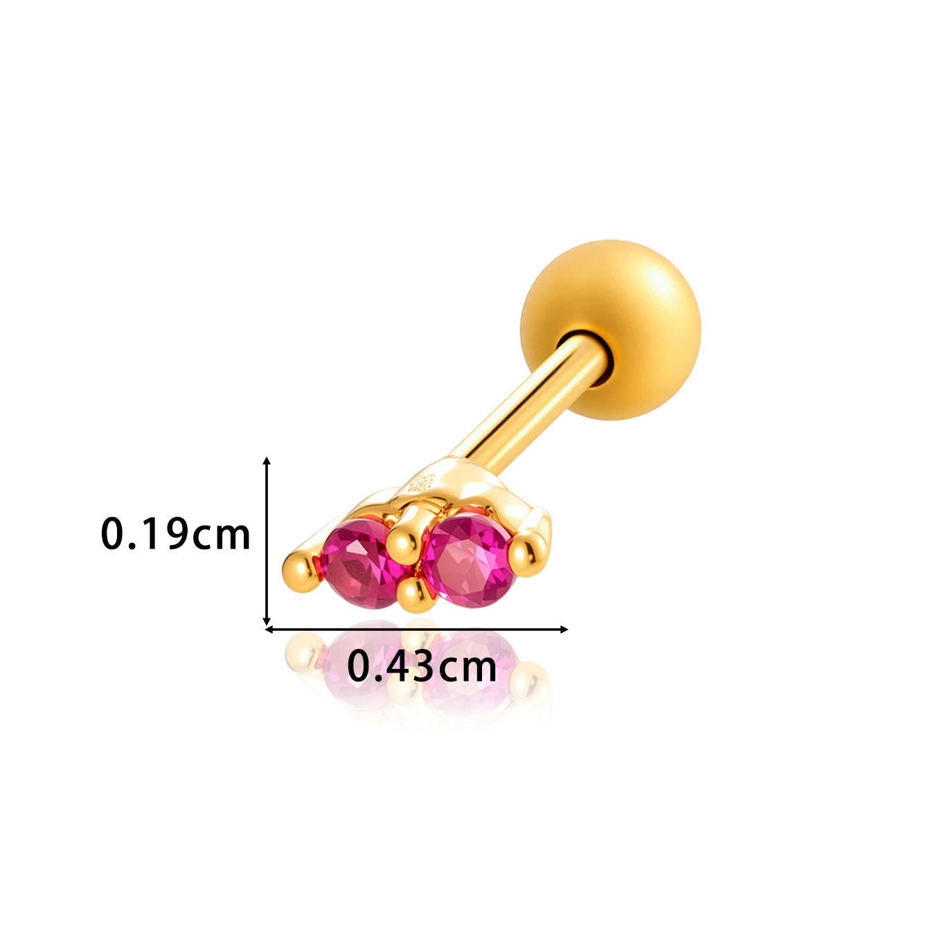 0176-3#Gold rose red