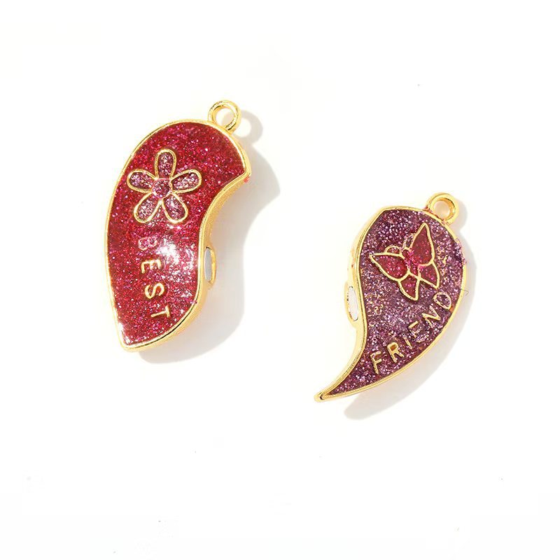 Small flower butterfly gold base