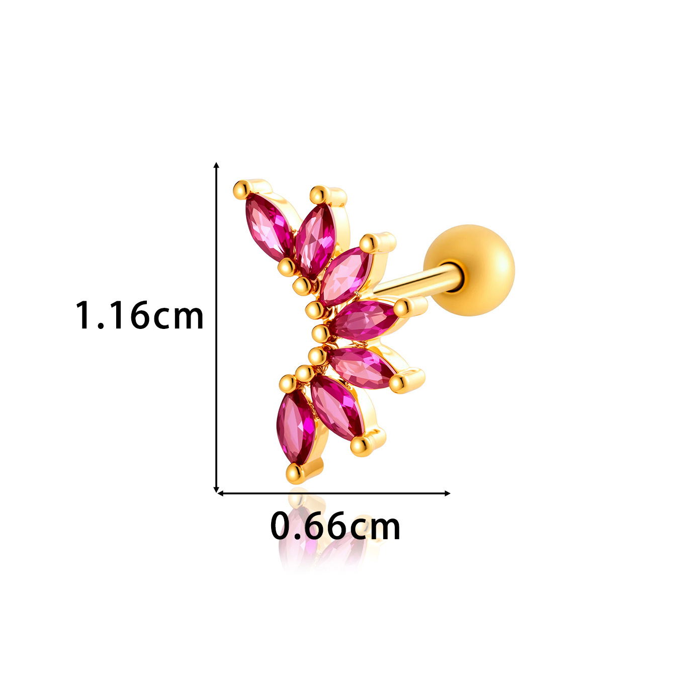 0173-3 # Gold rose red