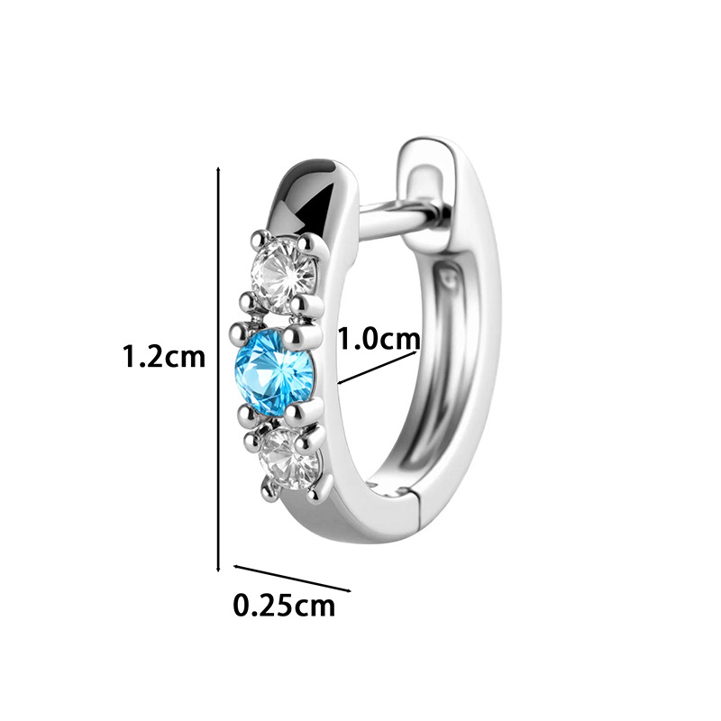 A481-light sea blue earrings (single)