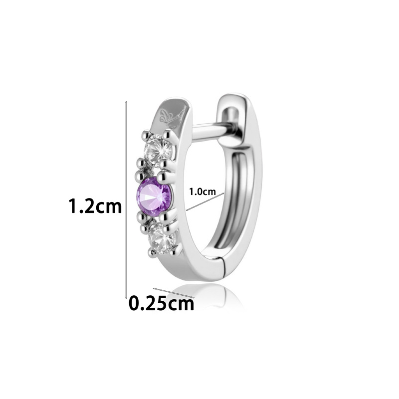 A481-purple earrings (single)