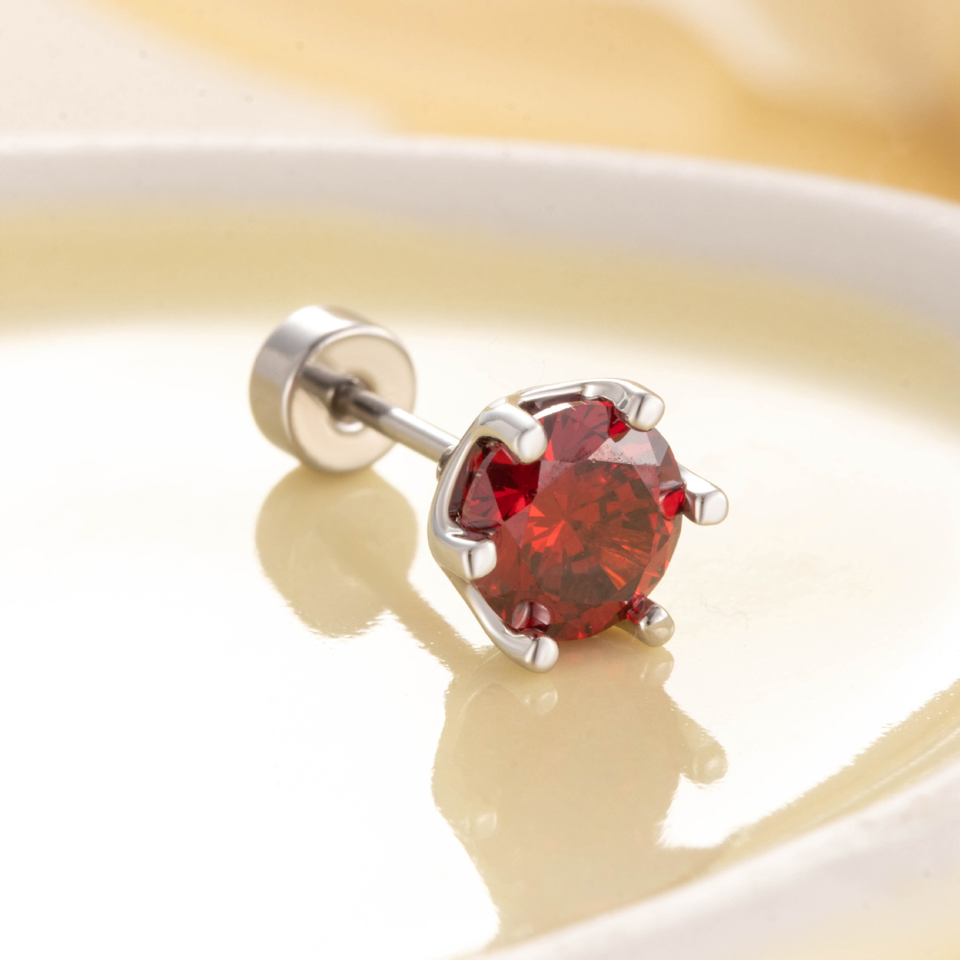 A95-4# garnet red single (round cake)