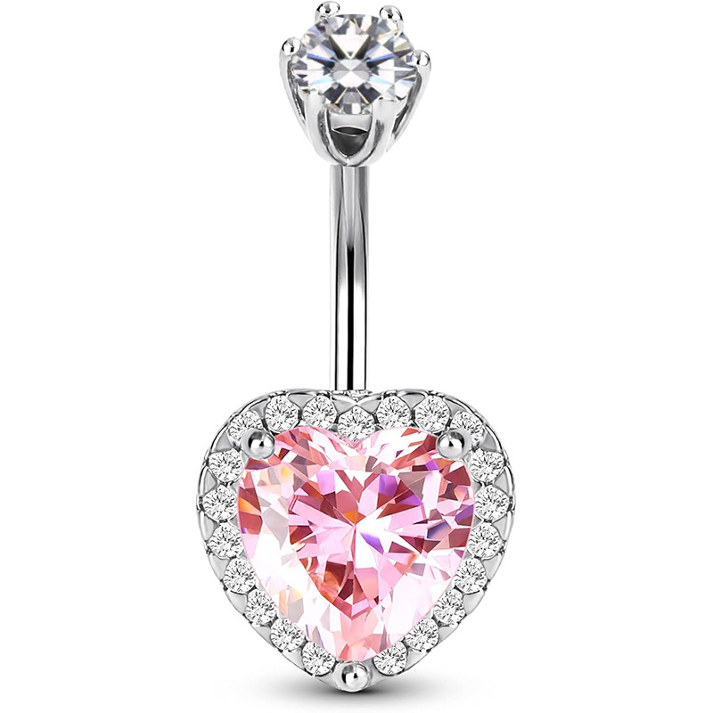 Pink zirconium white zirconium 6 claw head