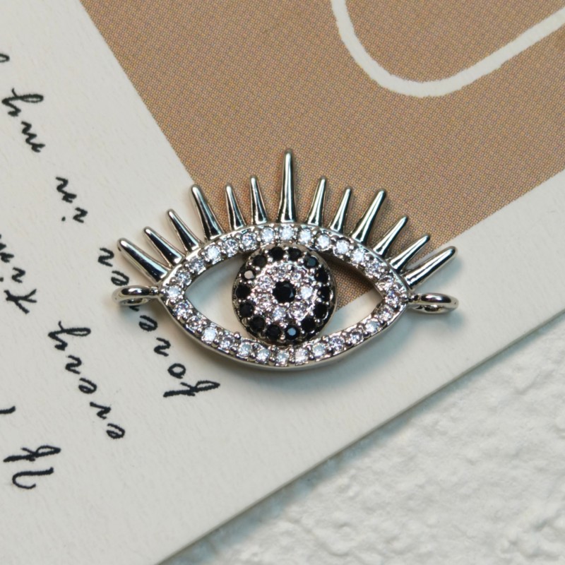 Silver black zirconium-22mmx15mm