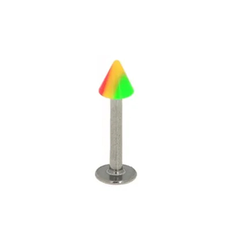 Rainbow color lip nail tip cone (1.2*8*3mm)
