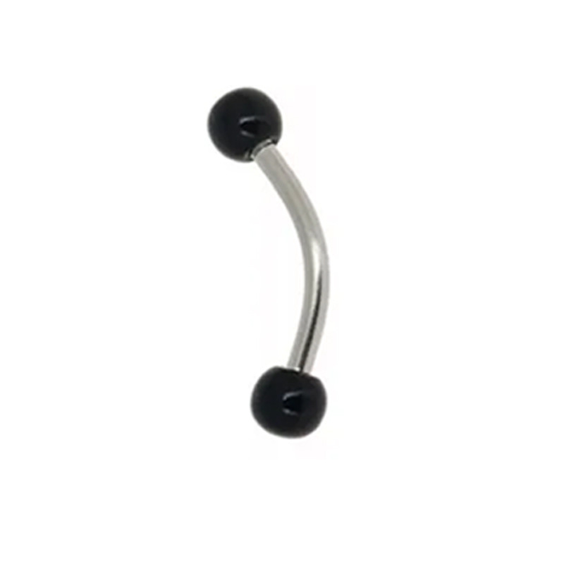 Black eyebrow nail ball (1.2*8*3mm)