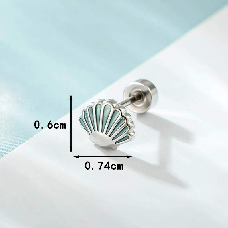 A529-2#Shell earrings (single)