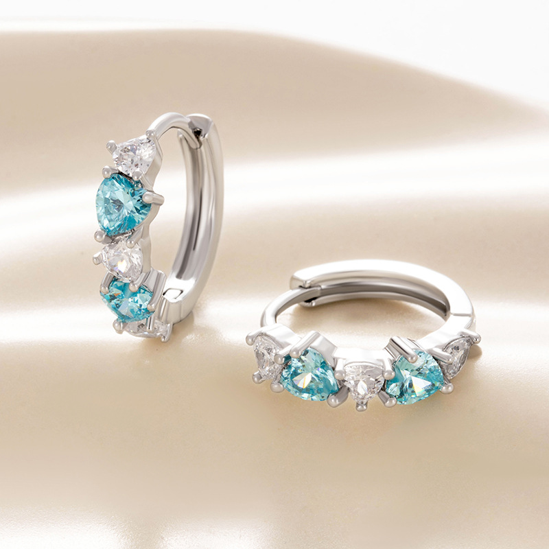 A393-light blue earrings (single)
