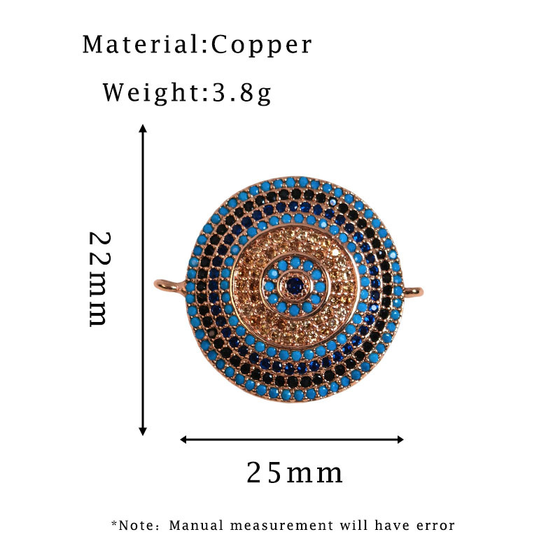Rose gold round pendant