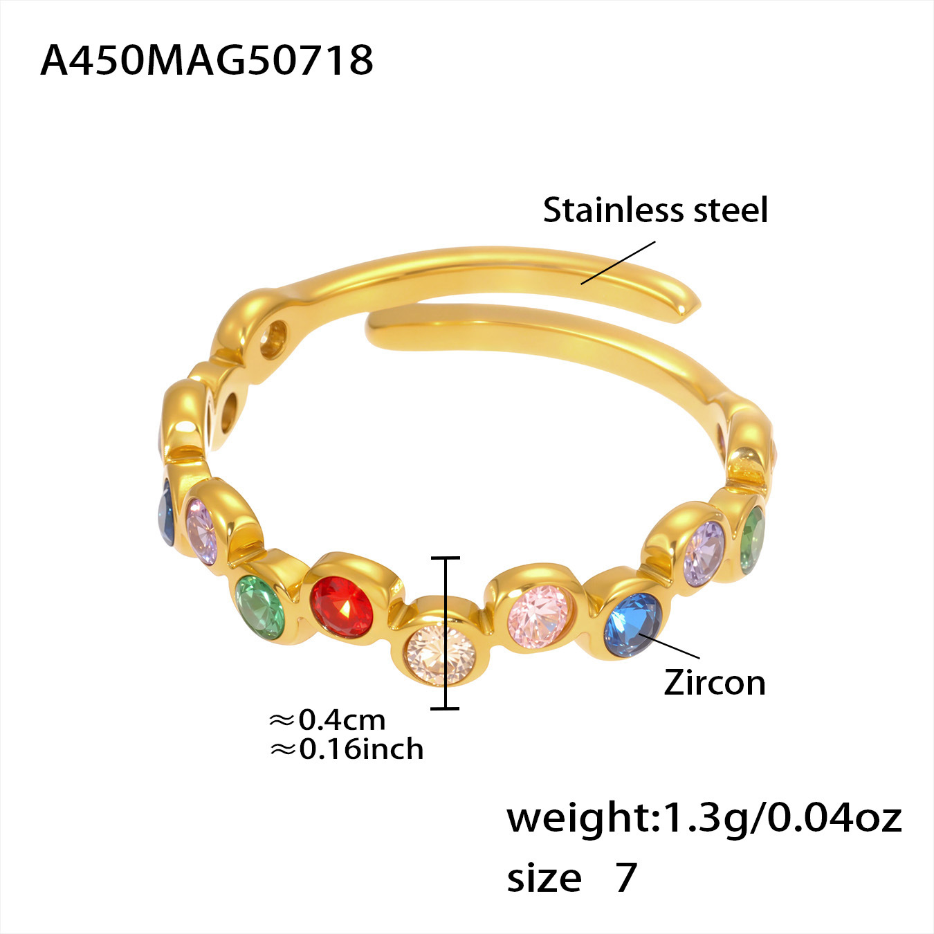 Gold colored zircon