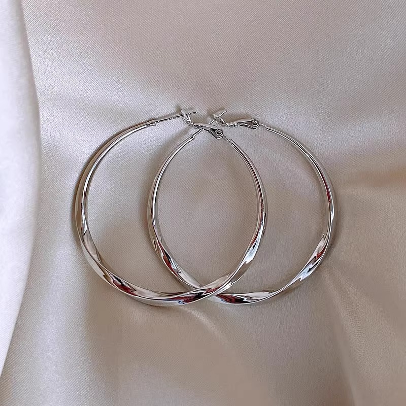 5cm silver earrings 0478