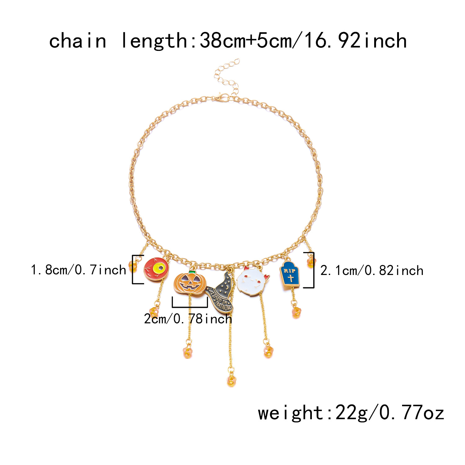 南瓜头流苏项链